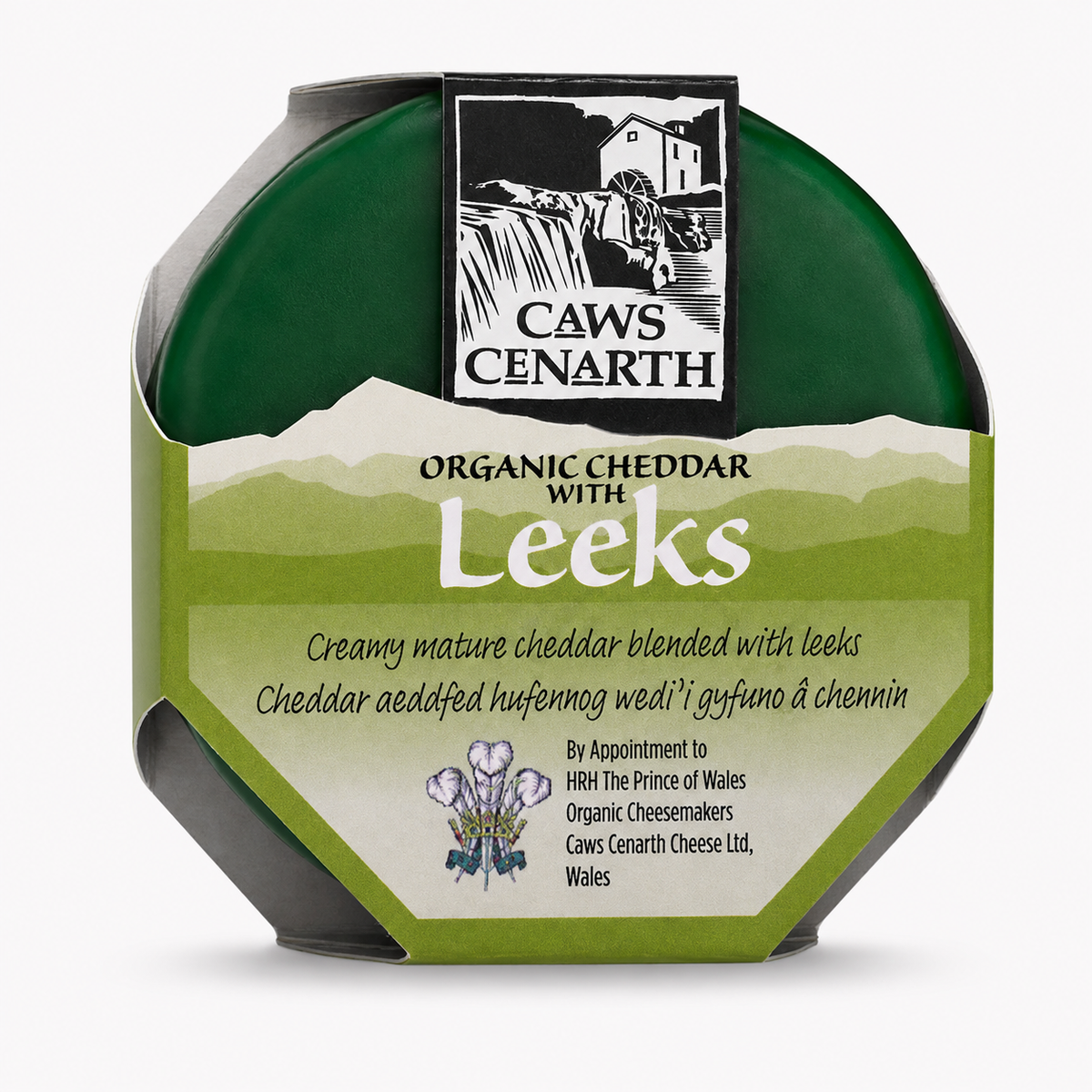 Caws Cenarth Organic Cheddar with Leeks 200g