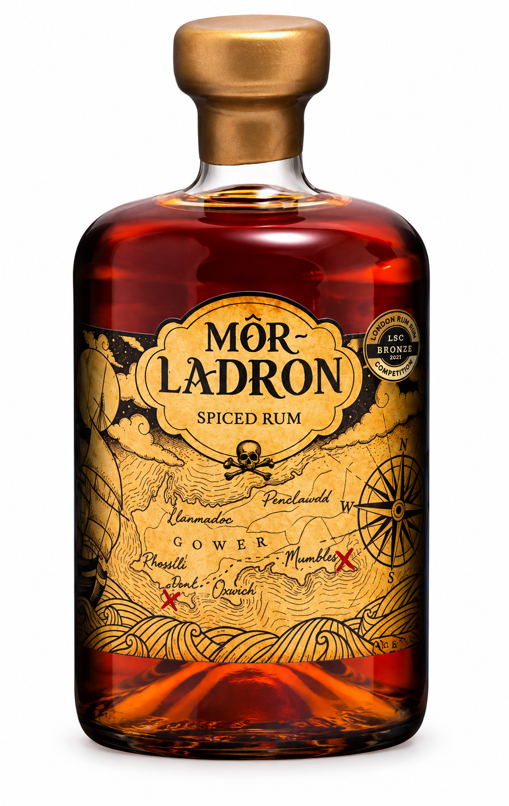 Môr-Ladron Organic Gower Spiced Rum 70cl