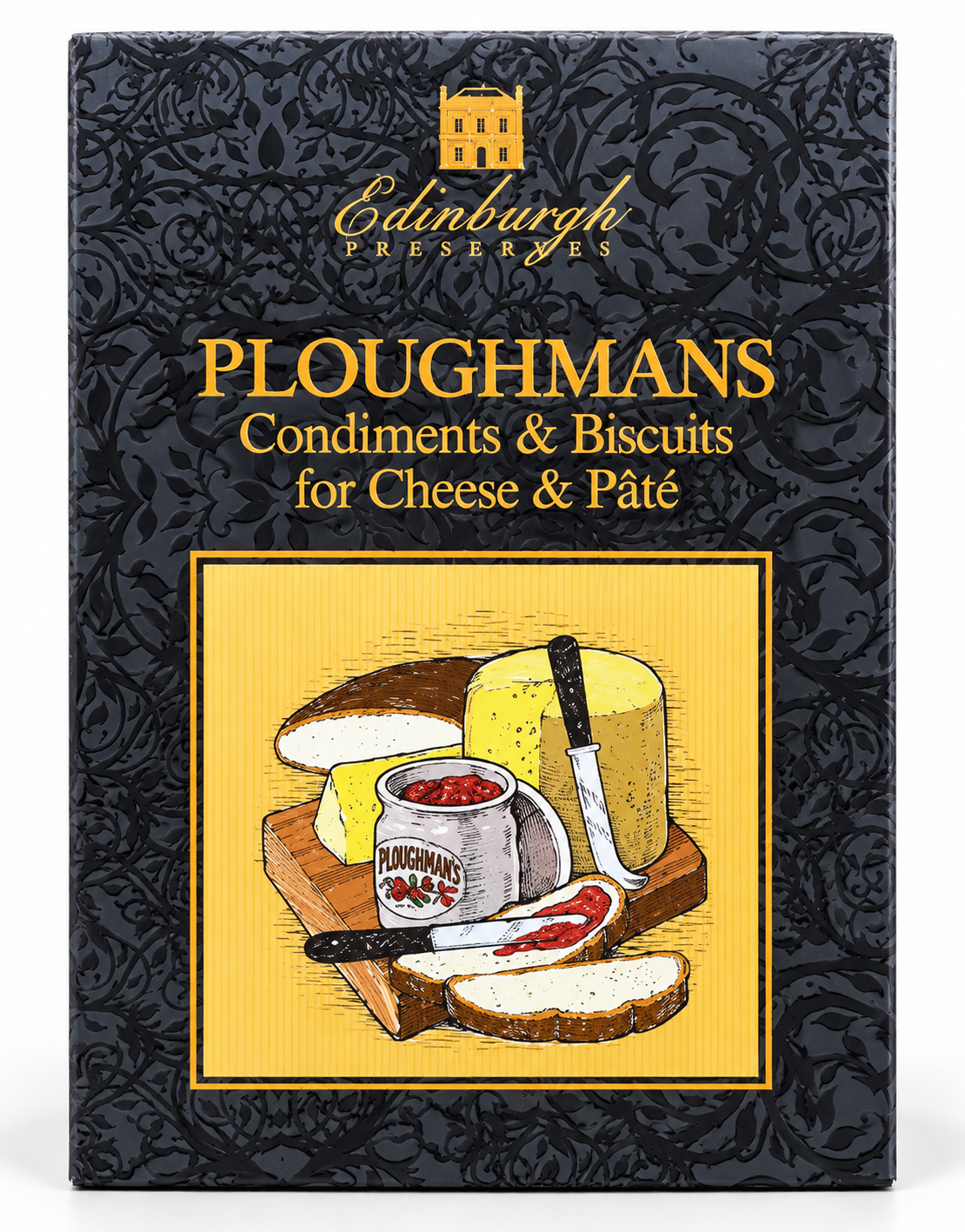 Edinburgh Preserves Ploughman's Condiments & Biscuits for Cheese & Pâté Gift Set 610g