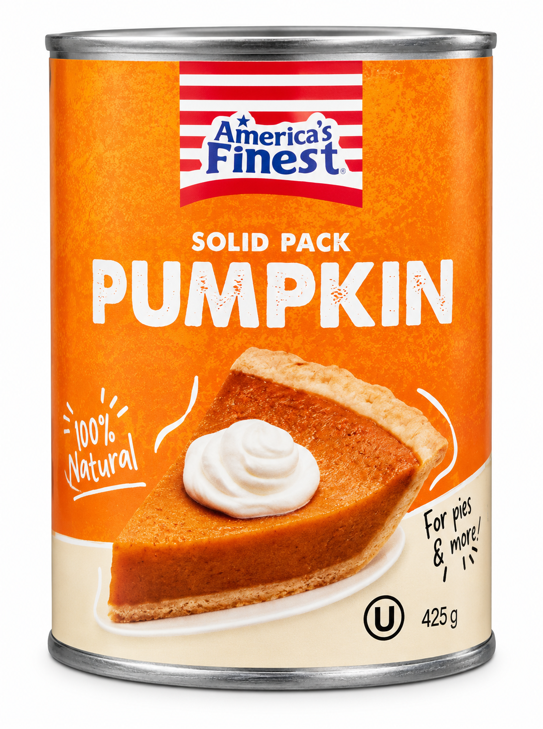 America’s Finest Solid Pack Pumpkin 425g