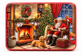 Bramble Embossed Santa by Fire Biscuit Tin – 300g