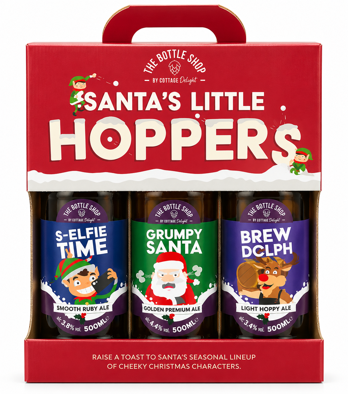Cottage Delight Santa's Little Hoppers Ale Selection 3 x 500ml