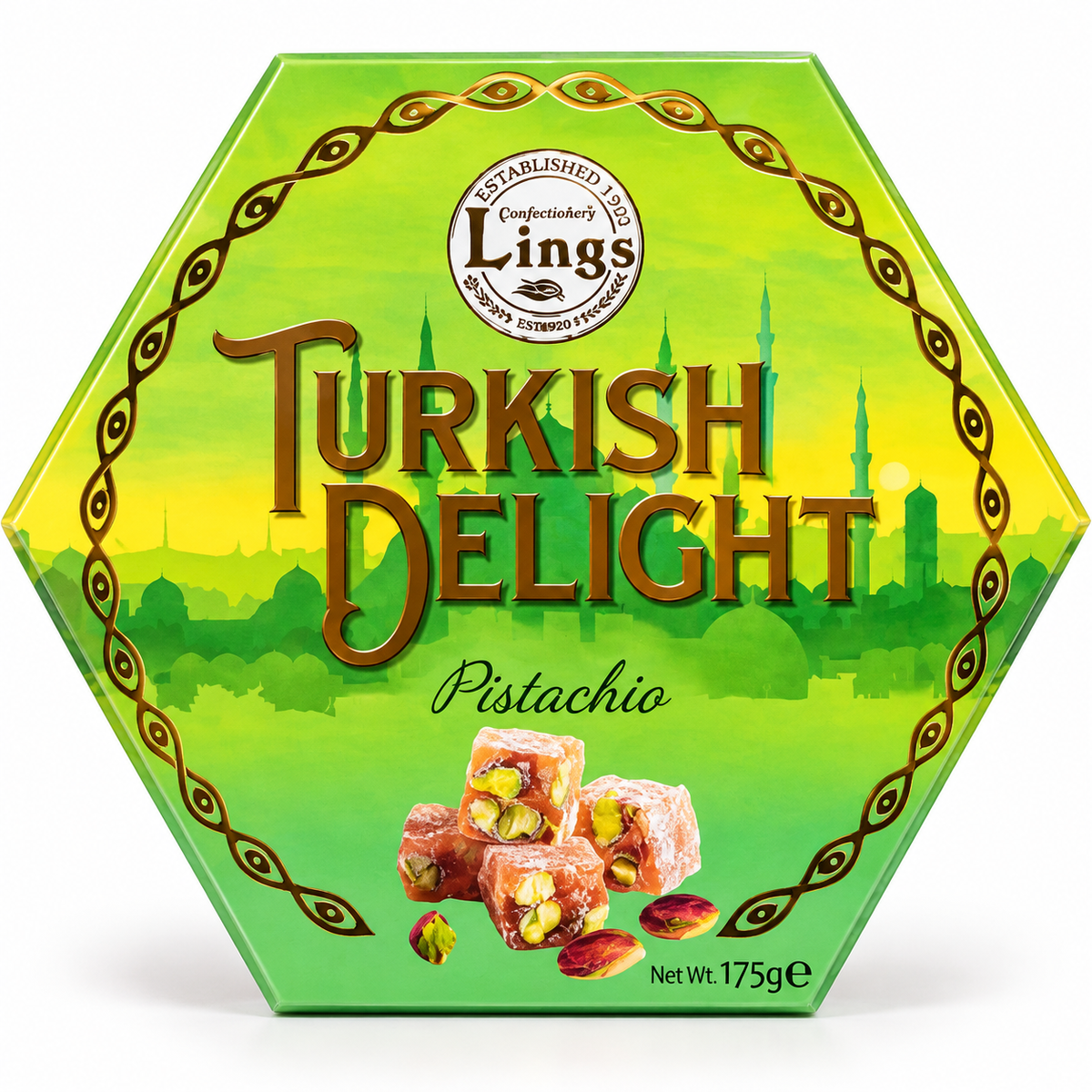 Lings Pistachio Turkish Delight 175g
