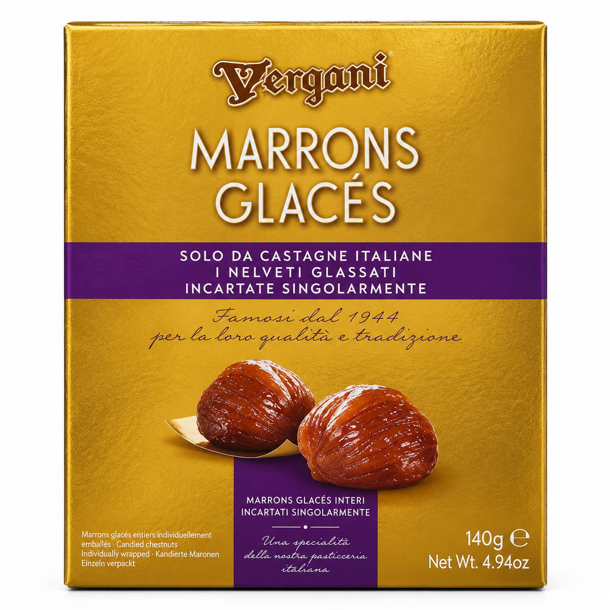 Vergani Marrons Glacés 140g