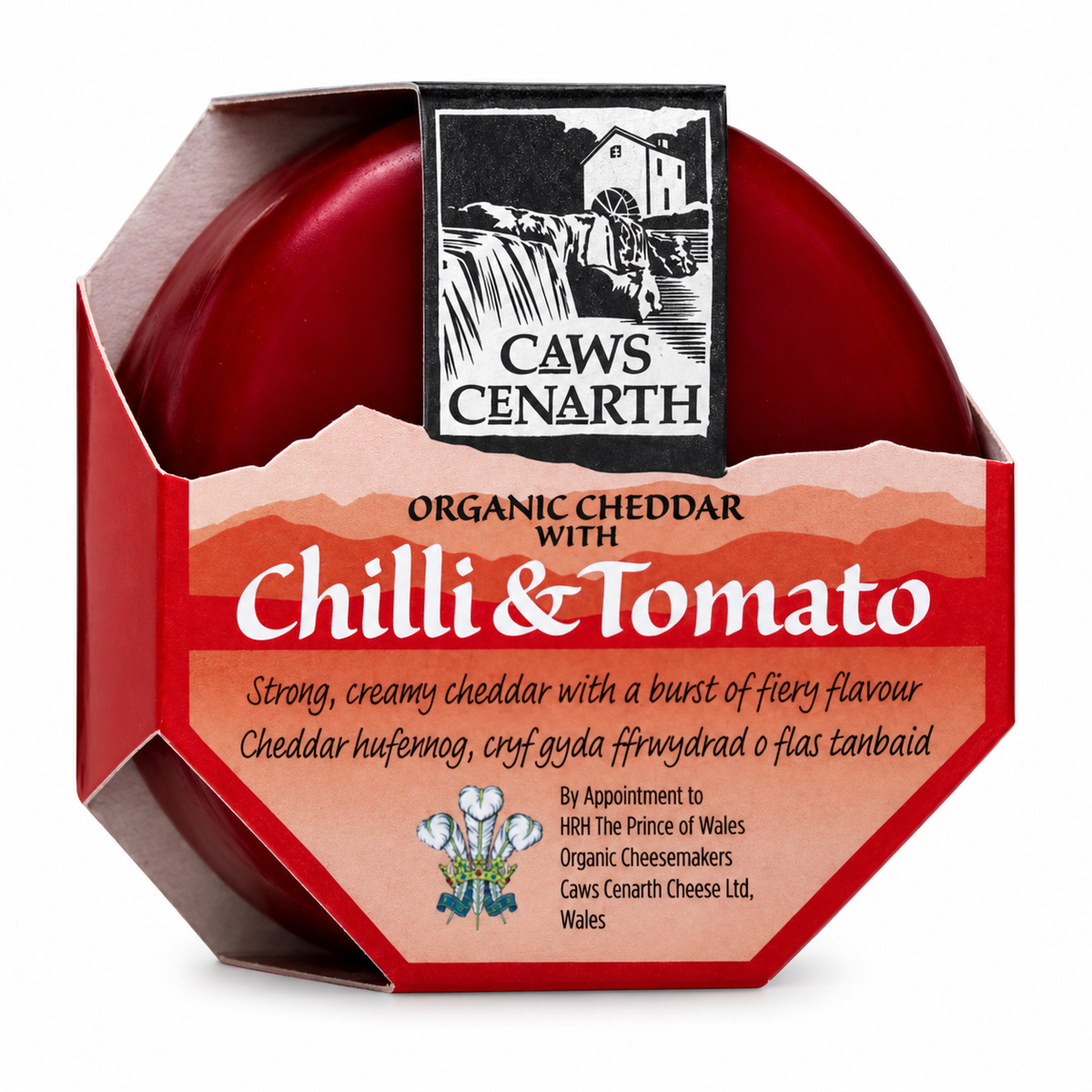 Caws Cenarth Cheddar with Chilli & Tomato 200g