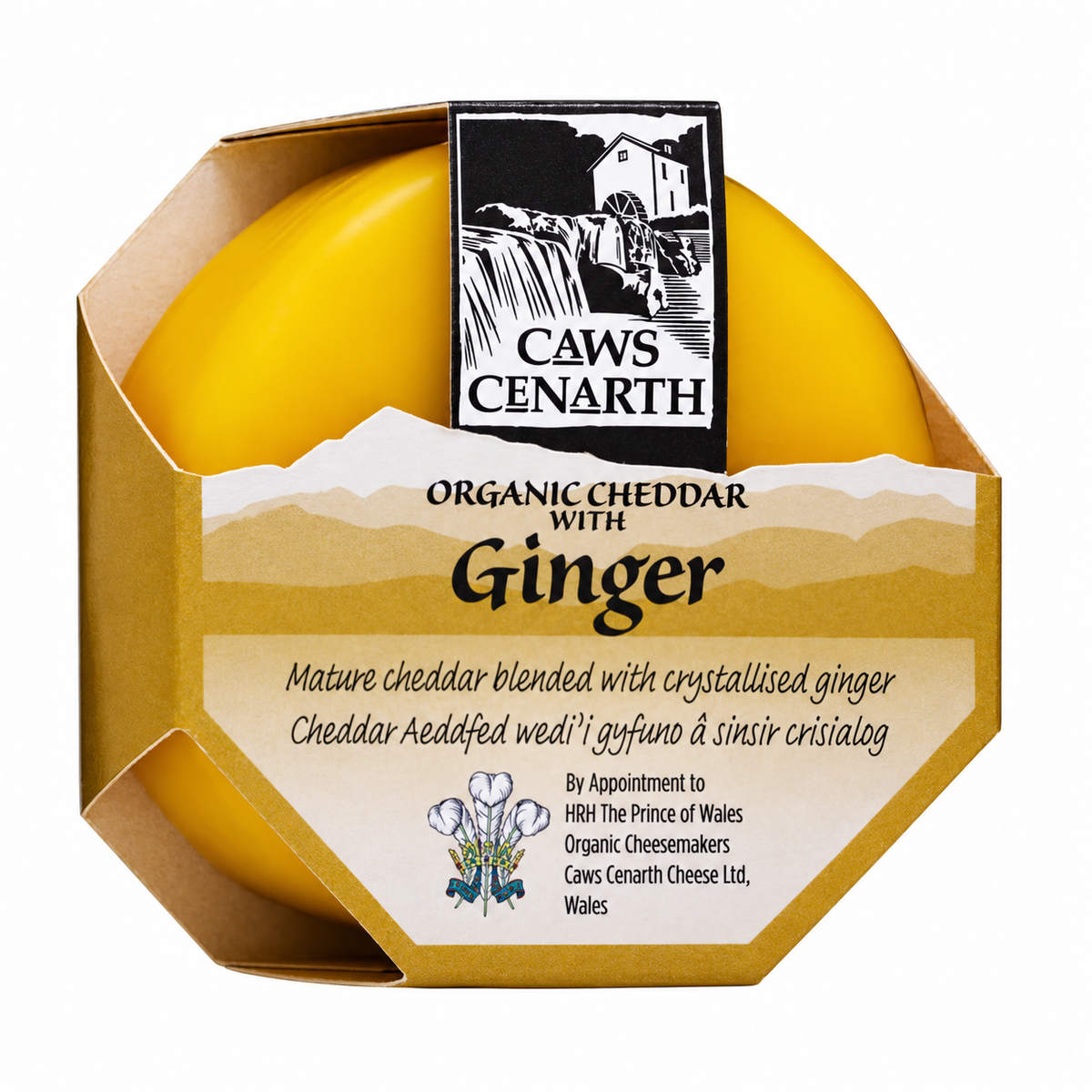 Caws Cenarth Cheddar with Ginger 200g