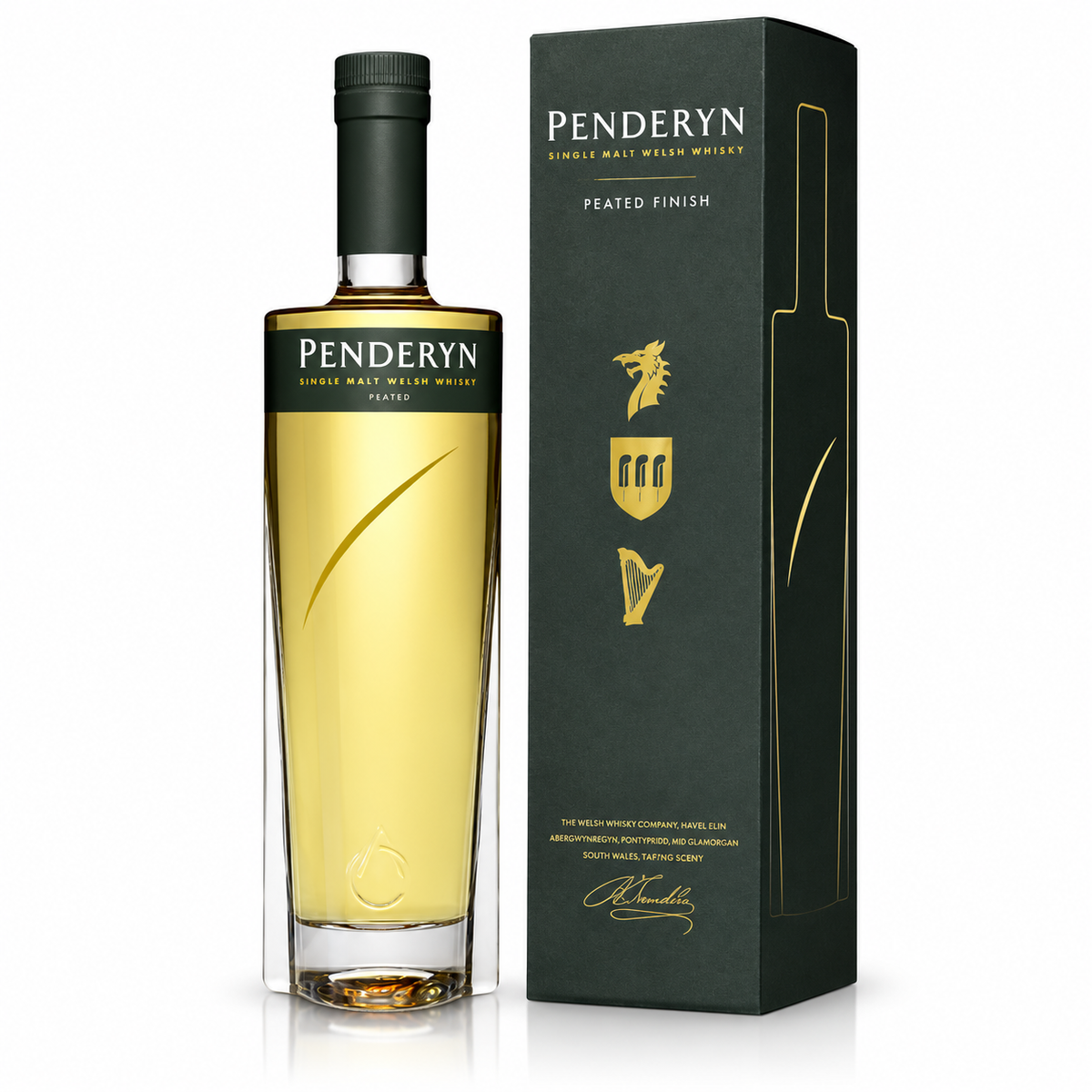 Penderyn Peated Welsh Single Malt Whisky 70cl